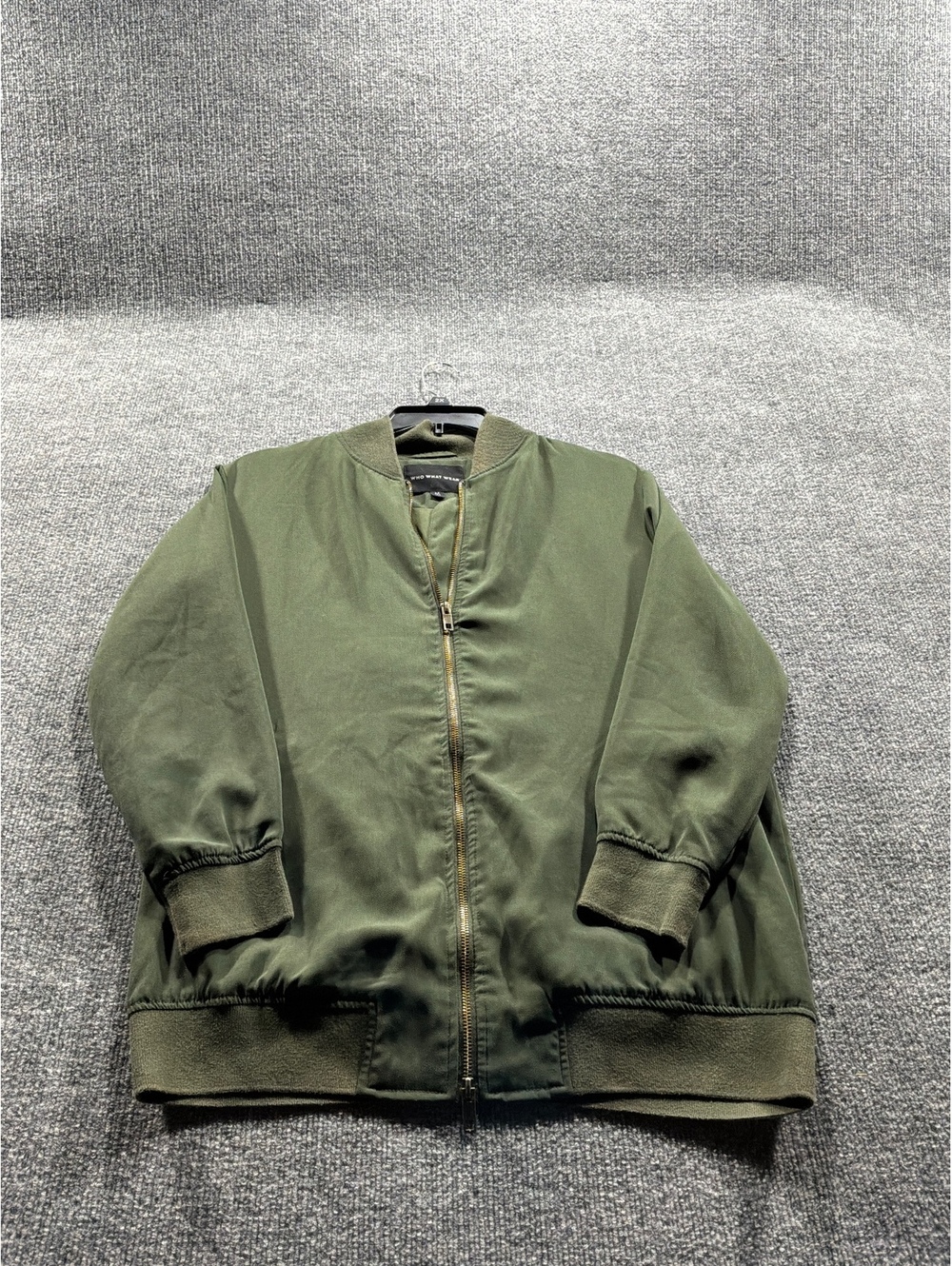 Who What Wear Olive Green Bomber Jacket Medium Perfect For Fall Weather
